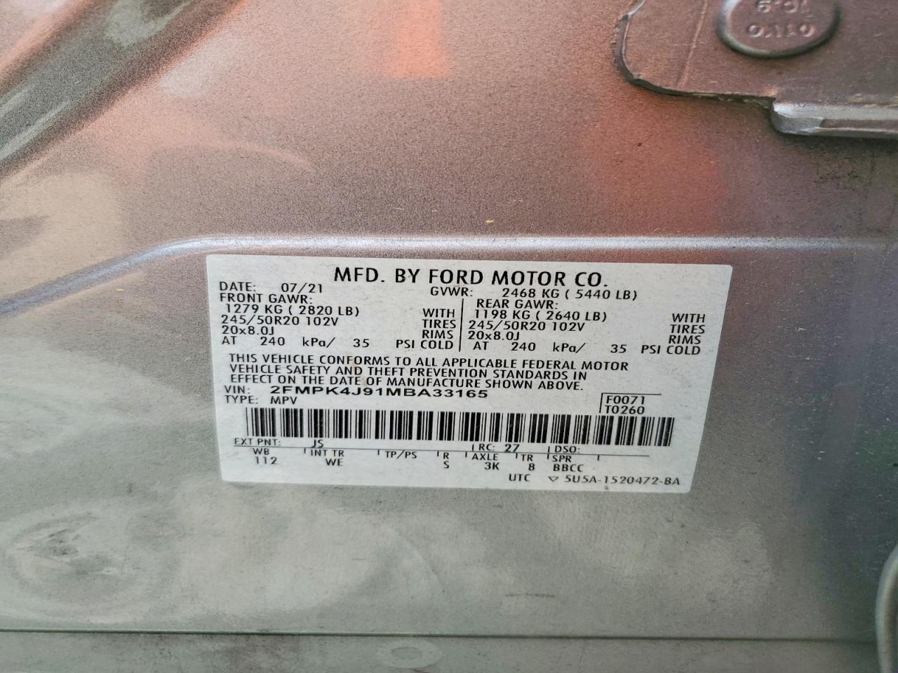 2021 FORD EDGE