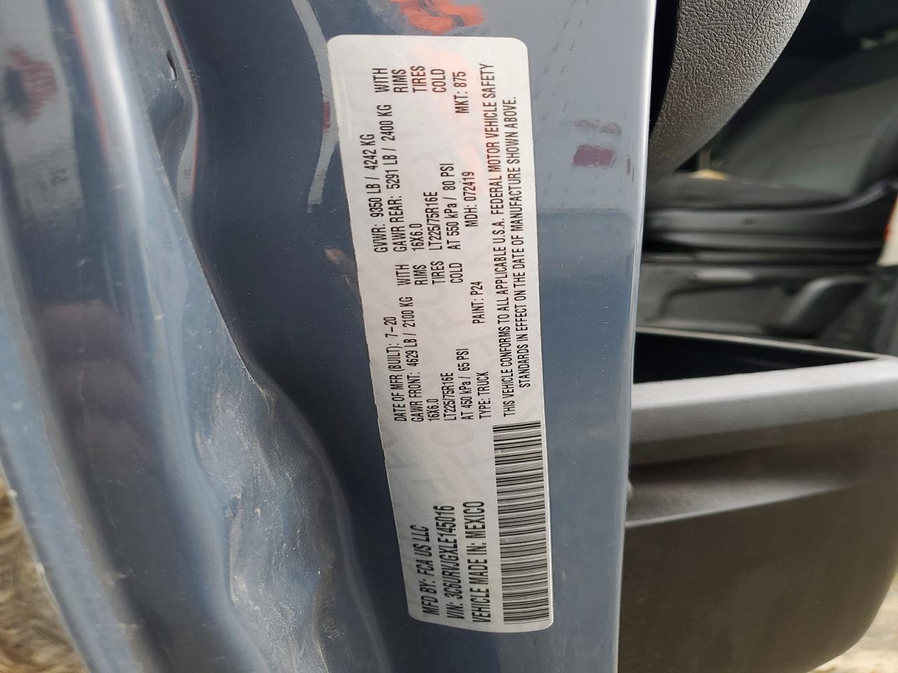 2020 RAM ProMaster 3500