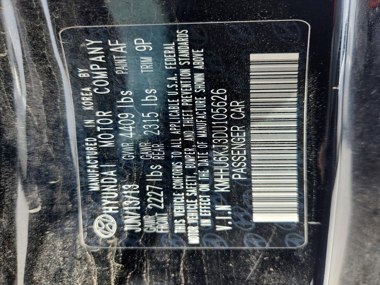 2013 HYUNDAI GENESIS