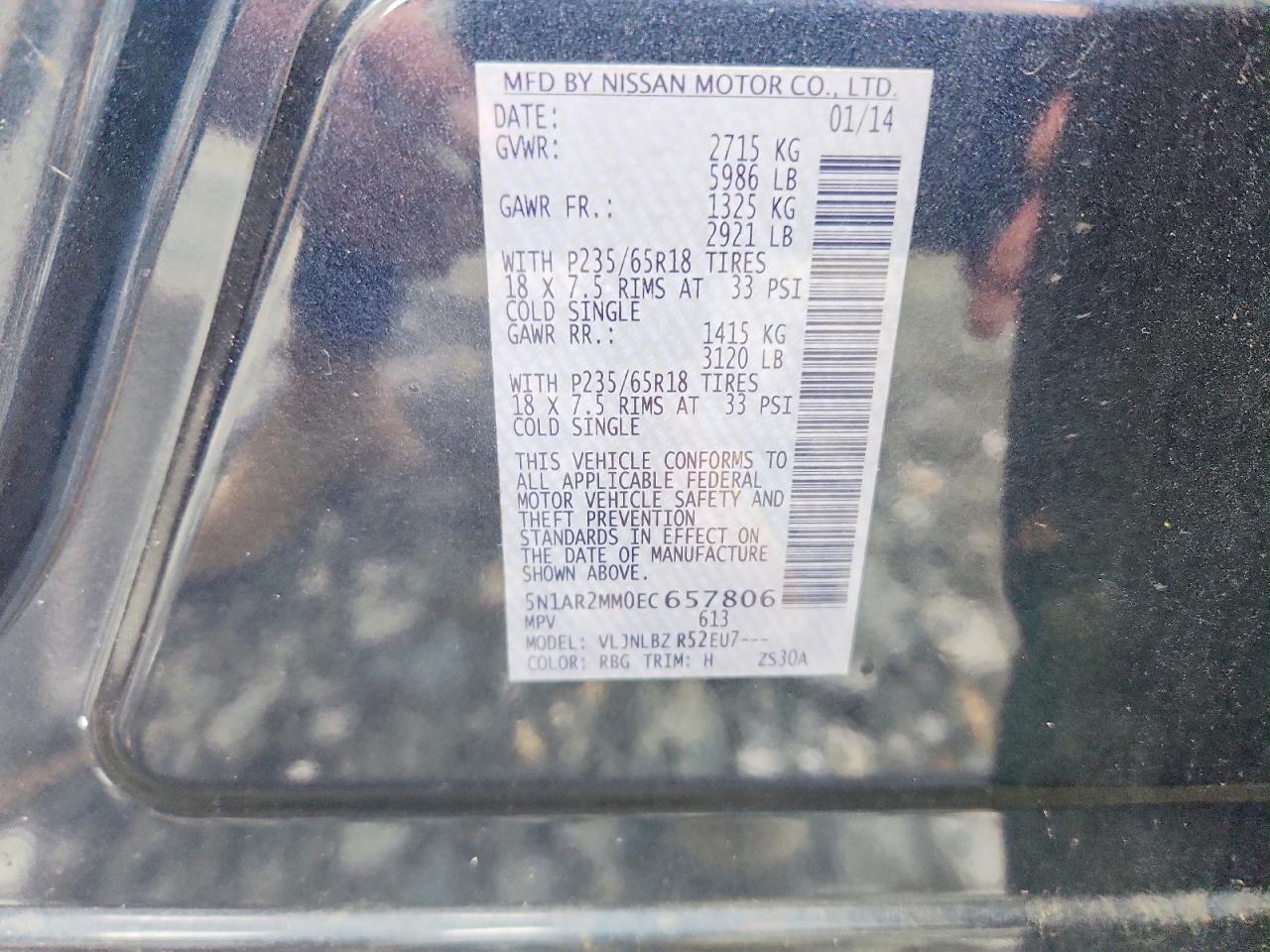 2014 NISSAN PATHFINDER