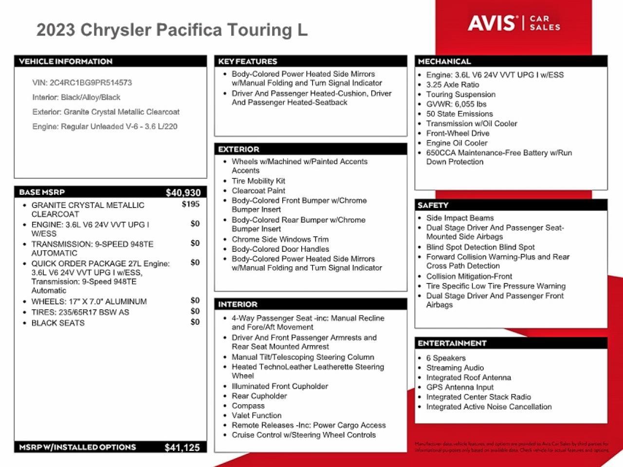 2023 CHRYSLER Pacifica