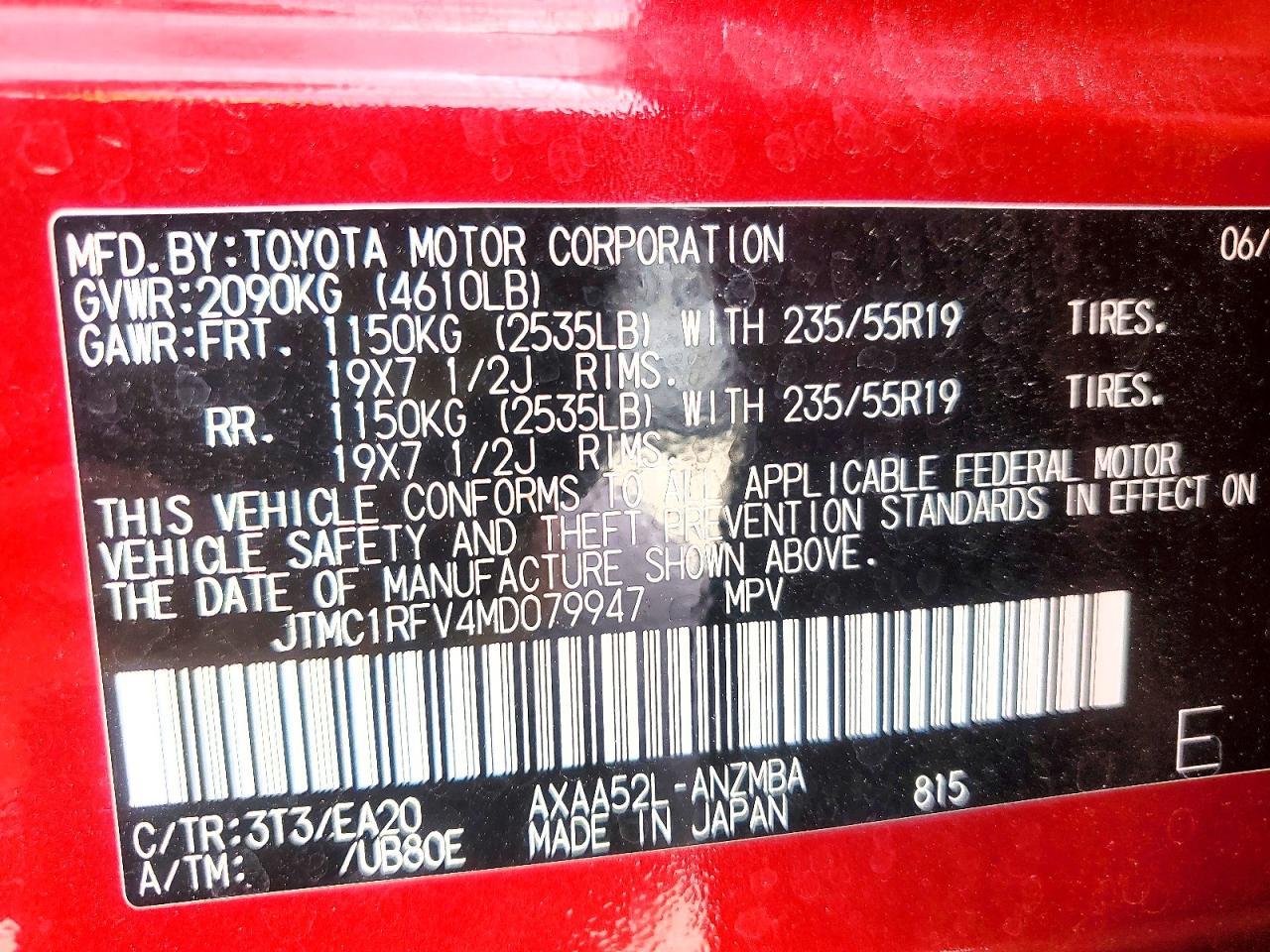 2021 TOYOTA RAV4