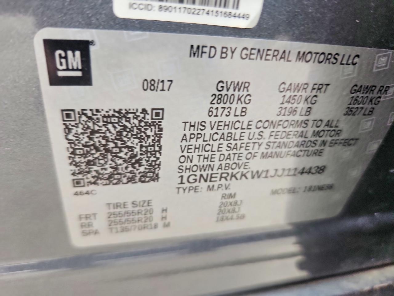 2018 CHEVROLET TRAVERSE