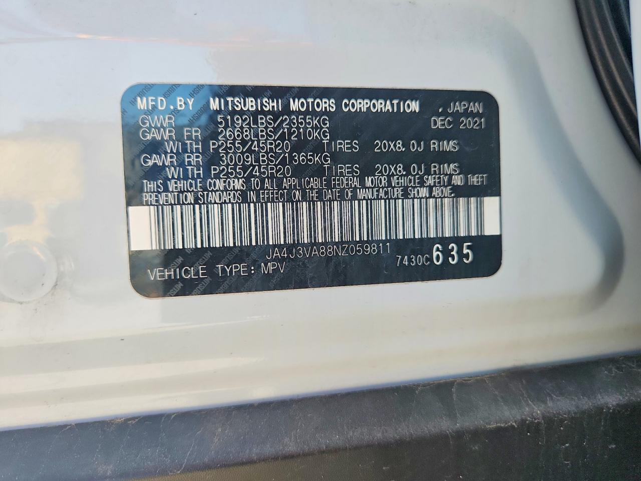 2022 MITSUBISHI outlander