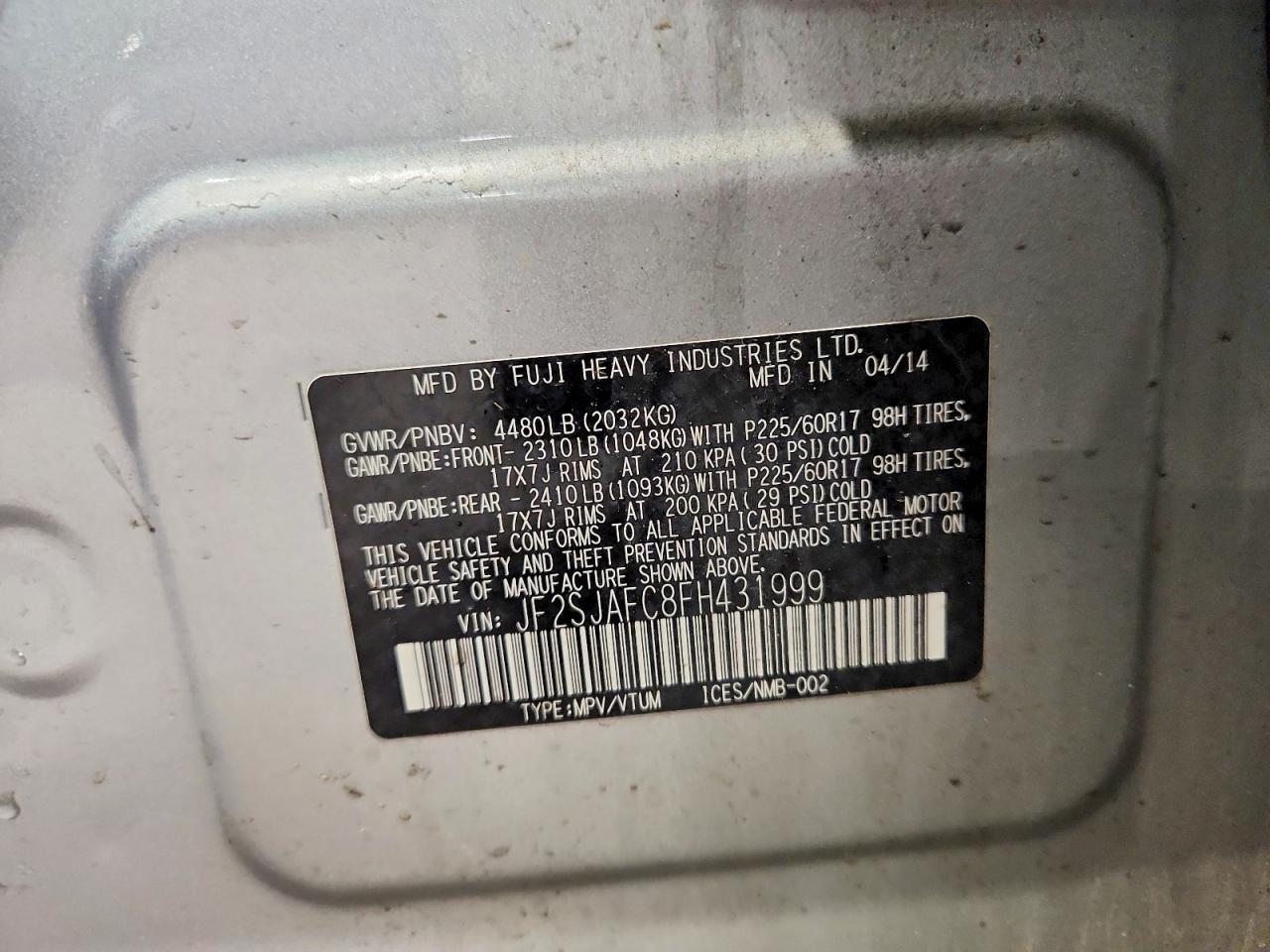 2015 SUBARU FORESTER