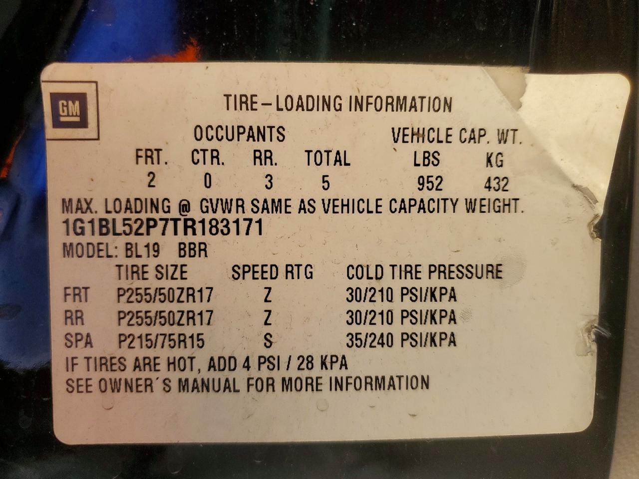 1996 CHEVROLET CAPRICE