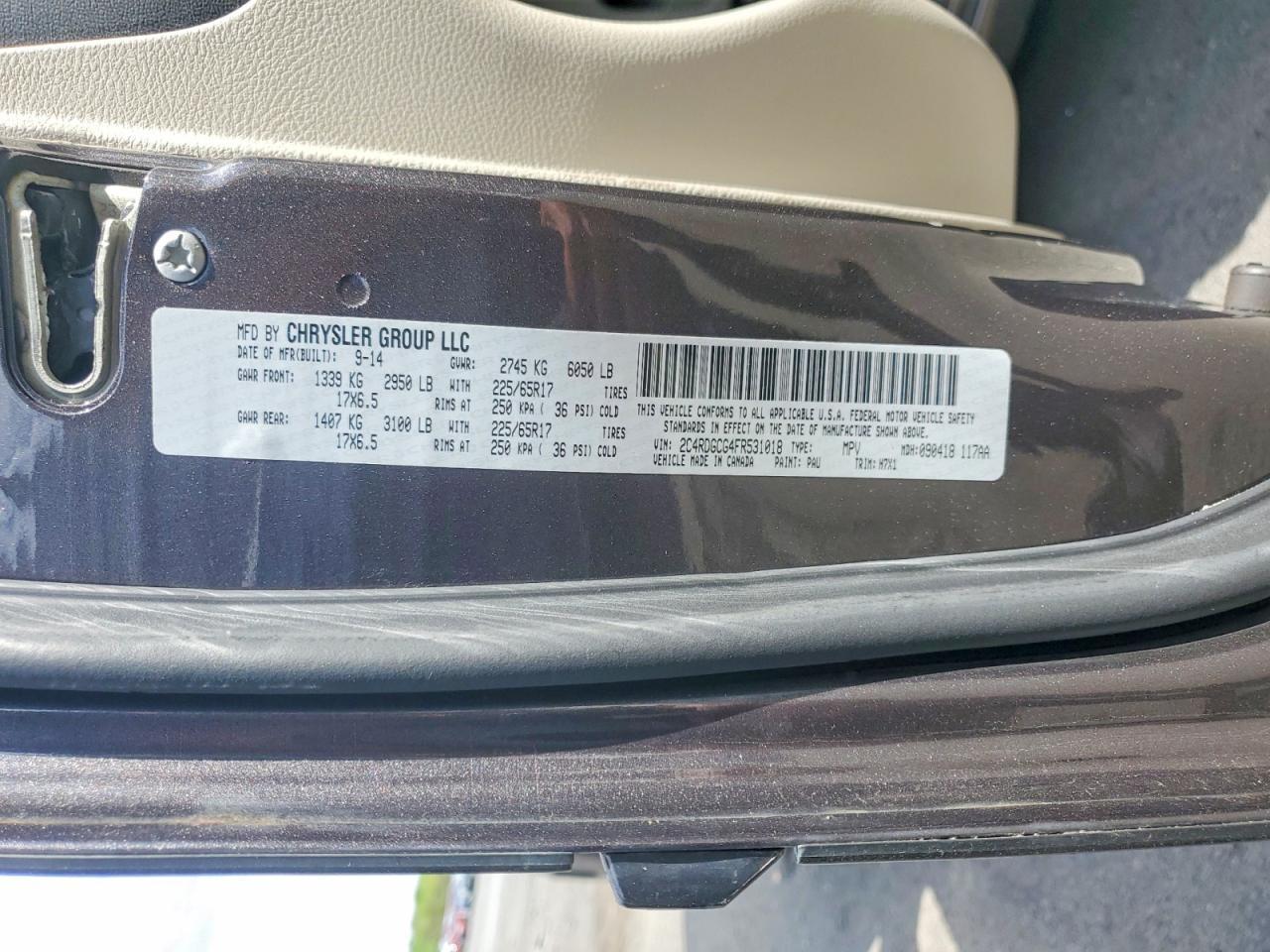 2015 DODGE GRAND CARAVAN