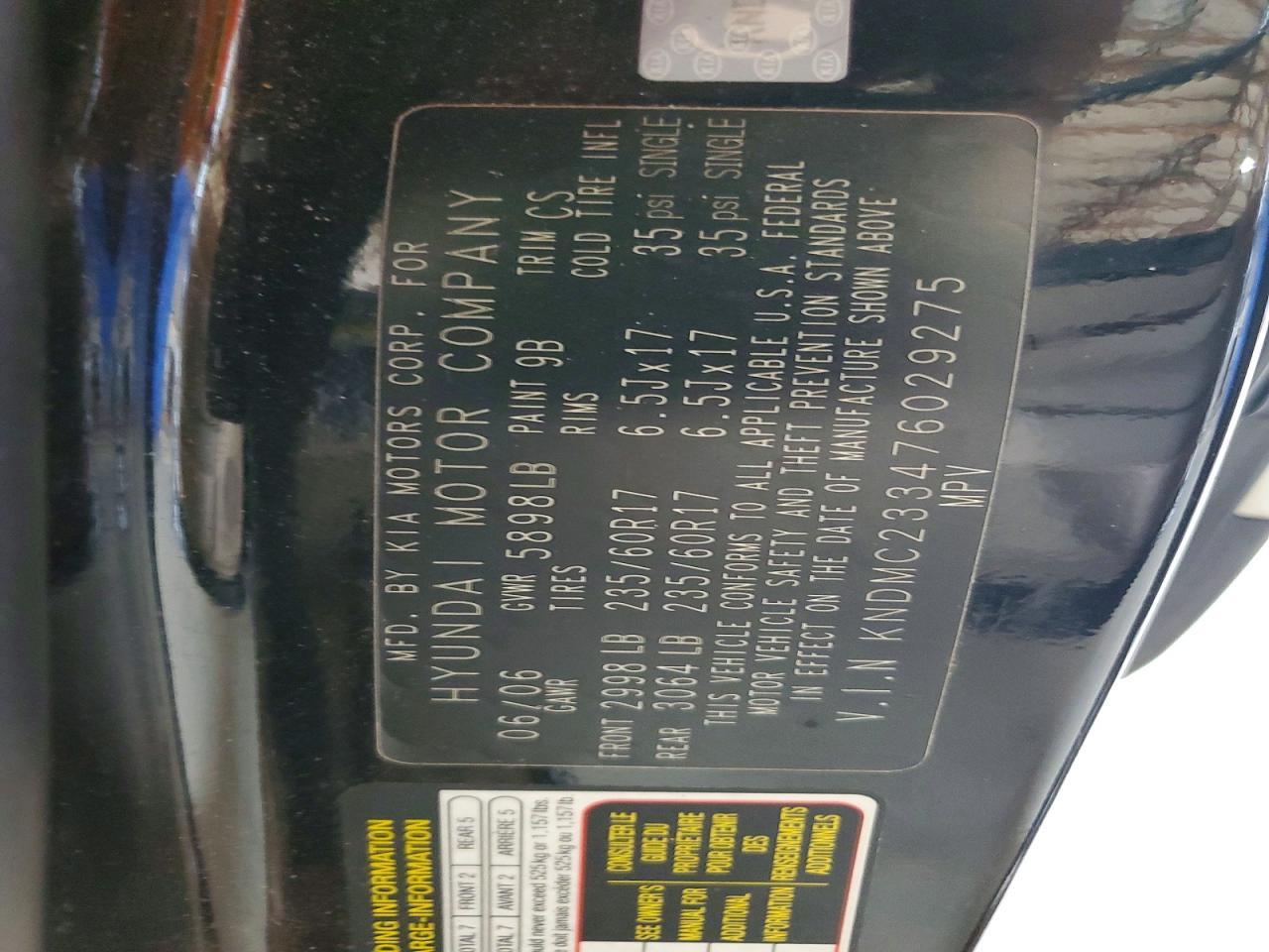 2007 HYUNDAI Entourage