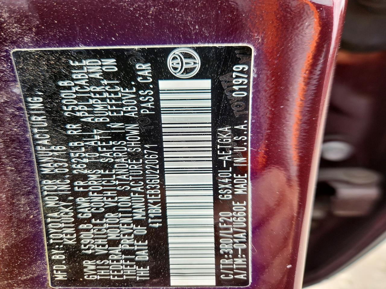 2016 TOYOTA Avalon