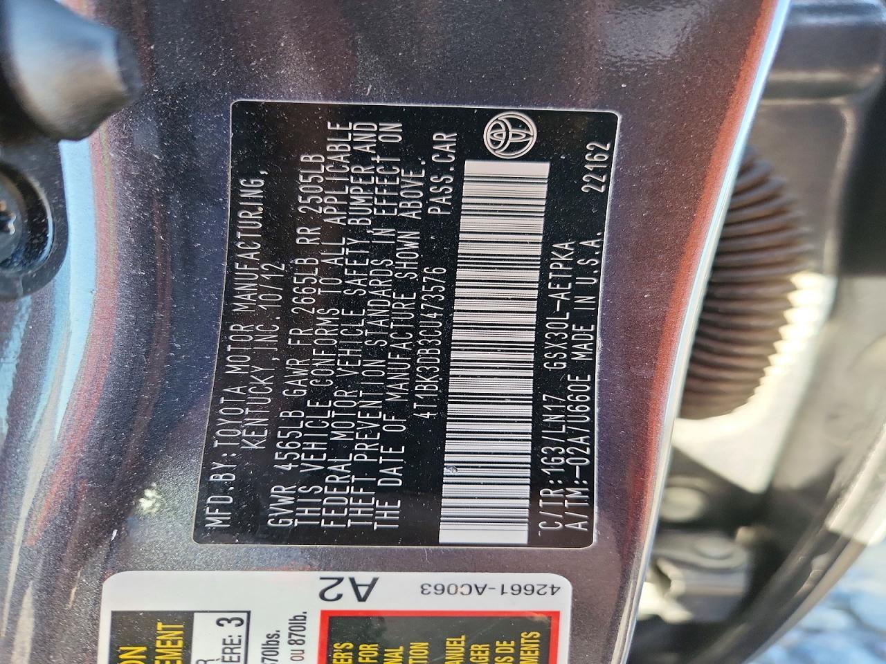 2012 TOYOTA Avalon