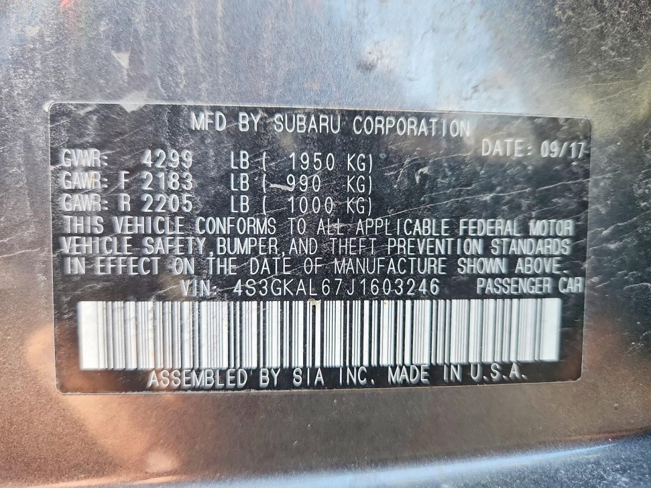 2018 SUBARU IMPREZA