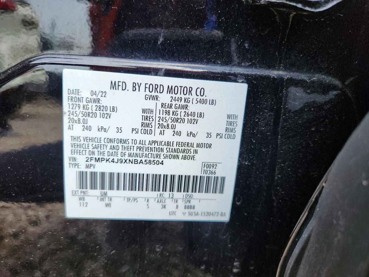 2022 FORD EDGE