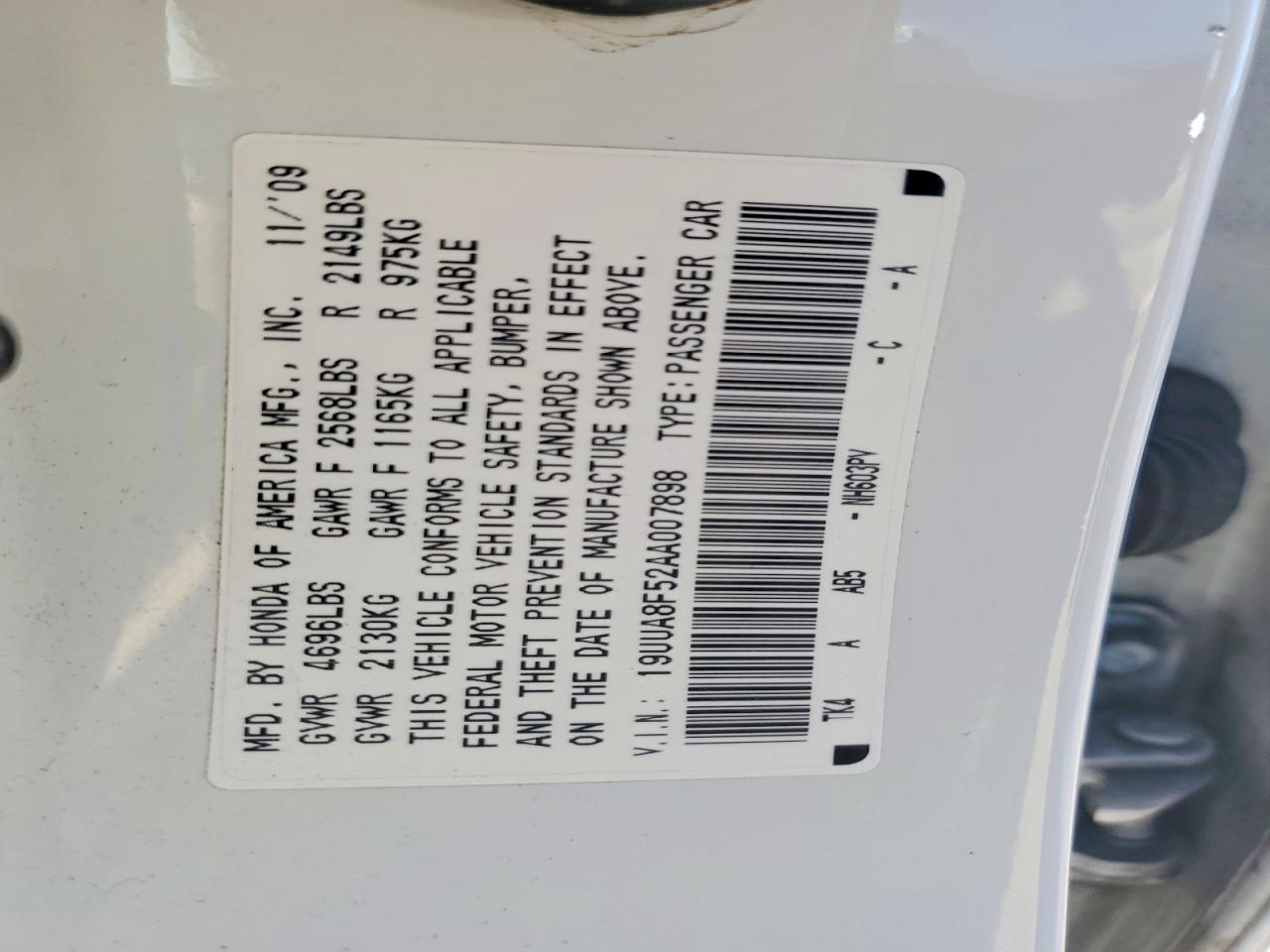 2010 ACURA TL