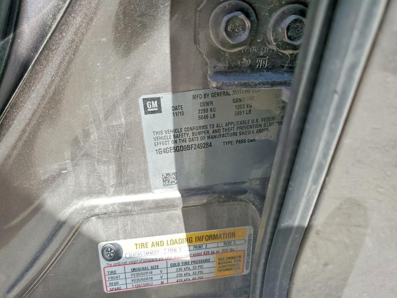 2011 BUICK LACROSSE
