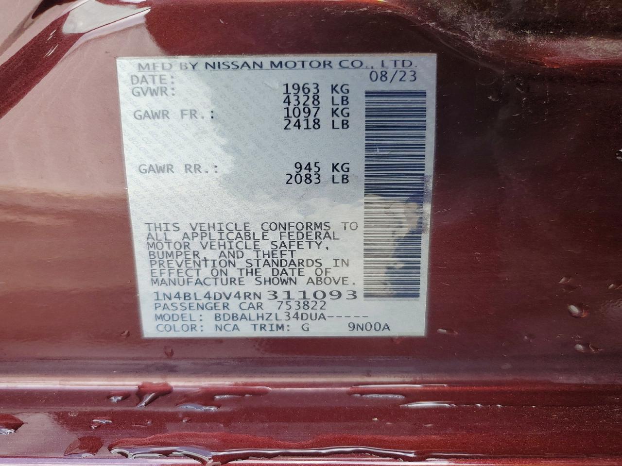 2024 NISSAN ALTIMA