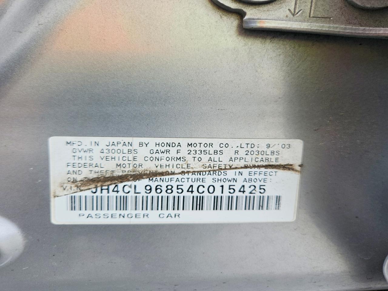 2004 ACURA TSX