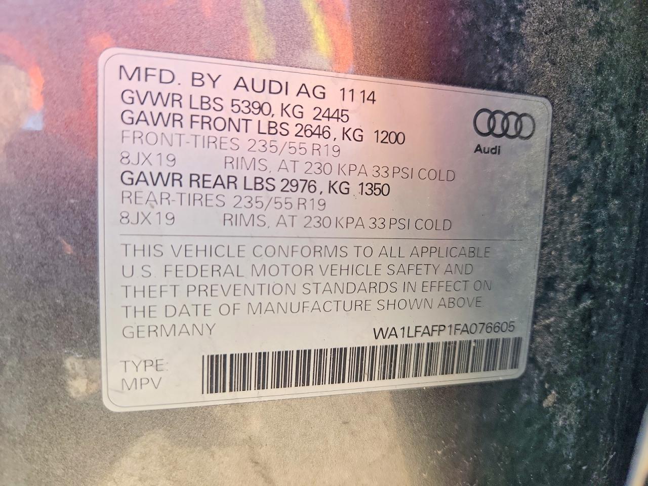 2015 AUDI Q5