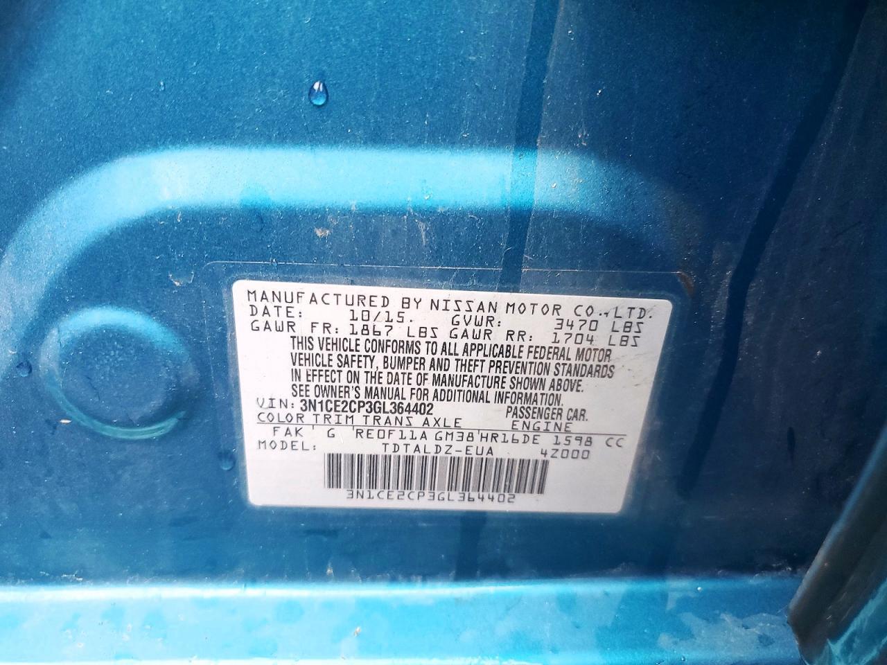 2016 NISSAN Versa Note