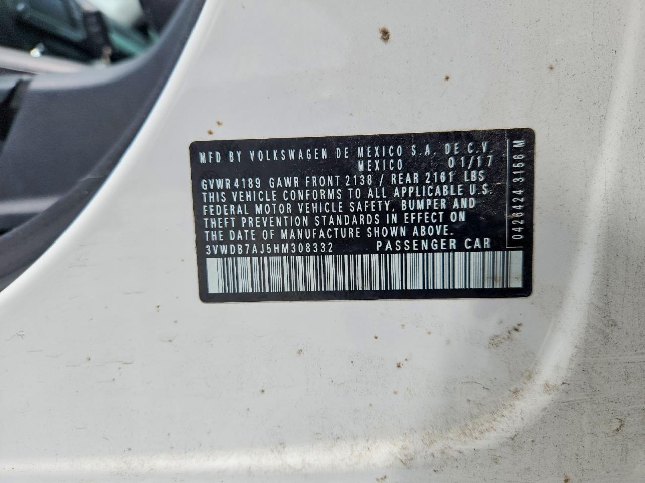 2017 VOLKSWAGEN JETTA