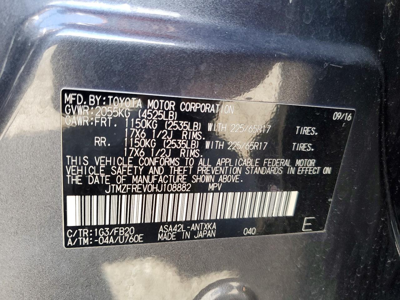 2017 TOYOTA RAV4
