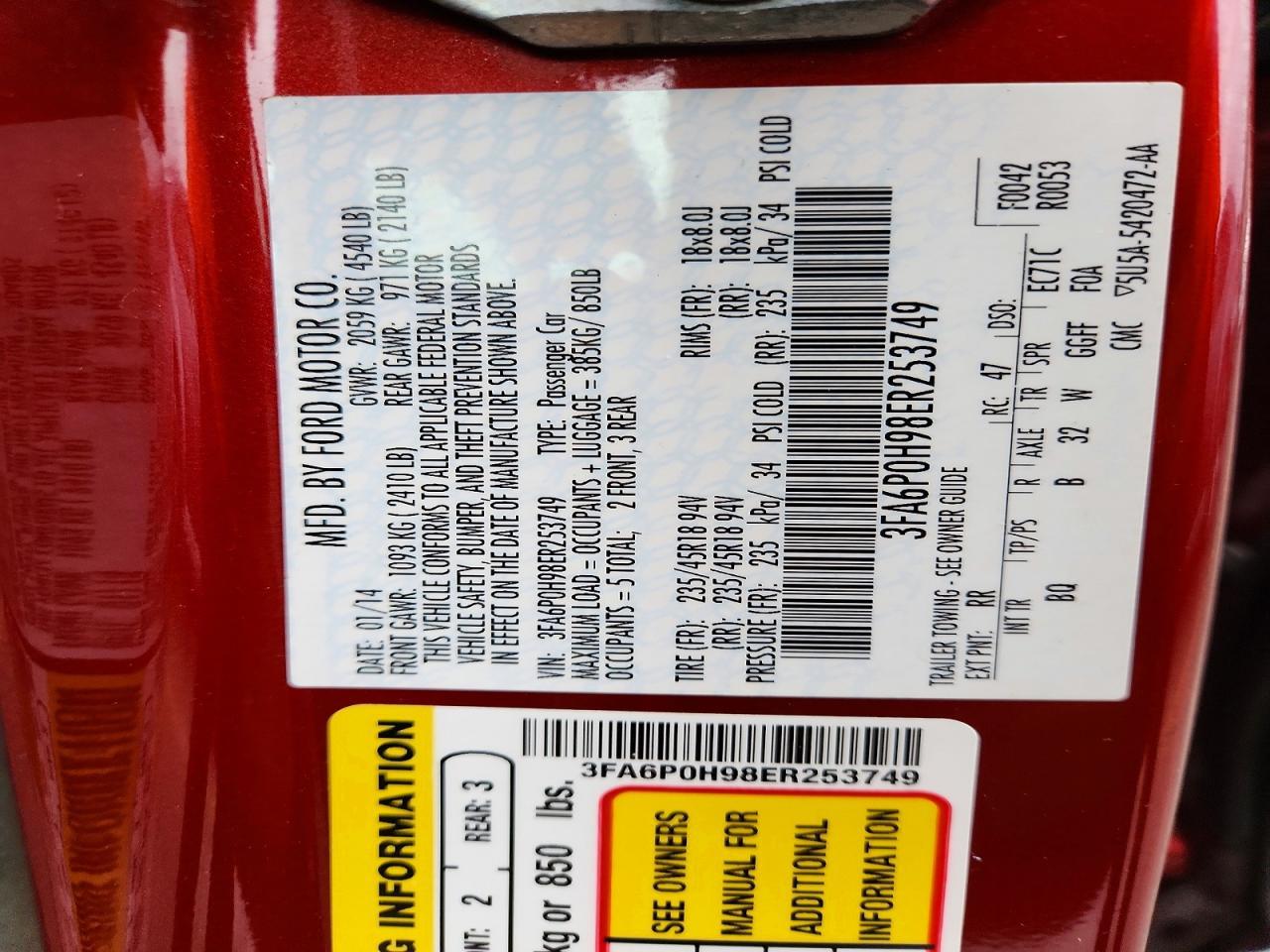 2014 FORD FUSION