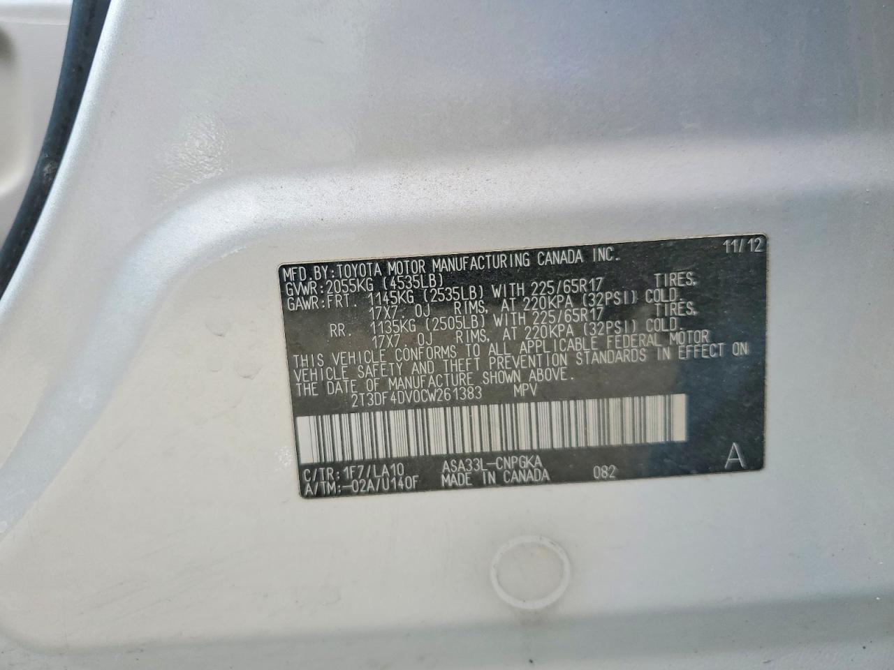 2012 TOYOTA RAV4