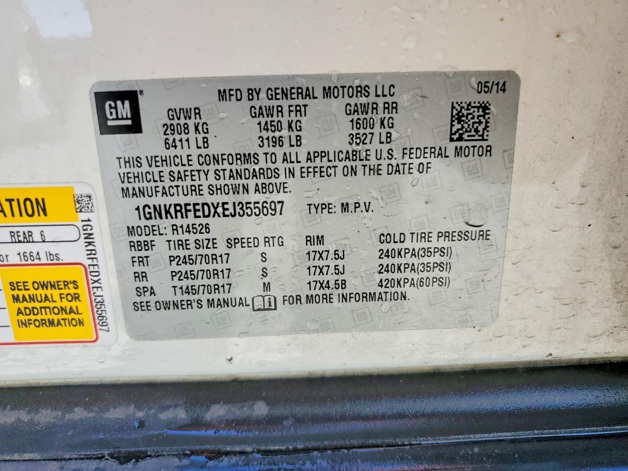 2014 CHEVROLET TRAVERSE