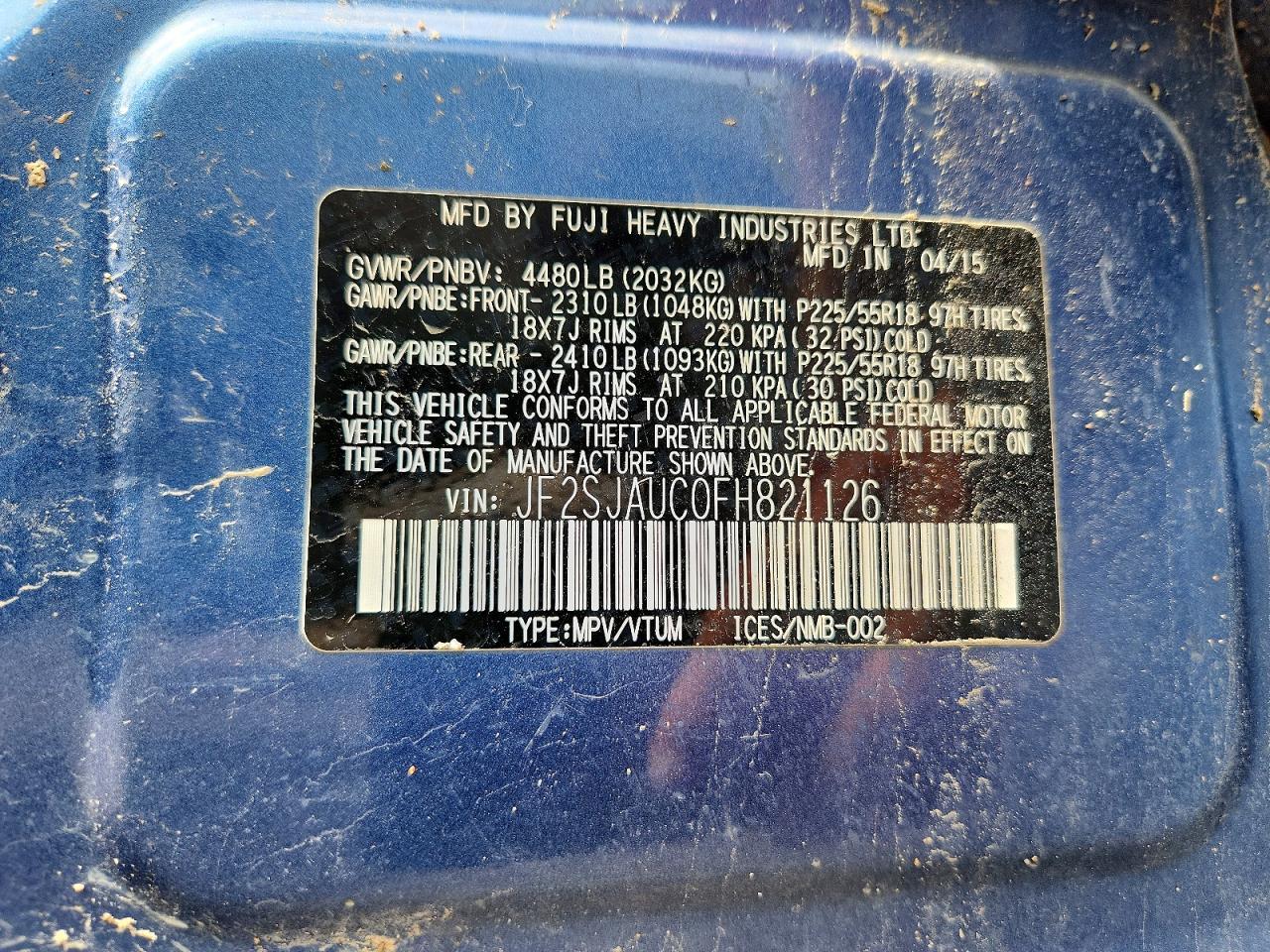 2015 SUBARU FORESTER