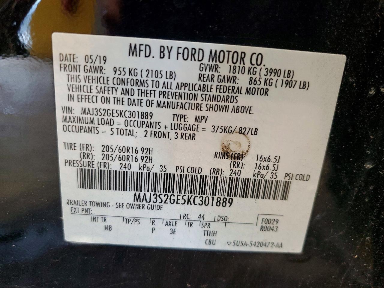 2019 FORD EcoSport