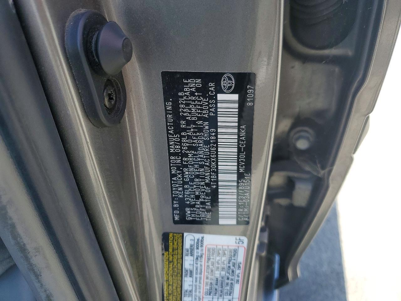 2006 TOYOTA CAMRY