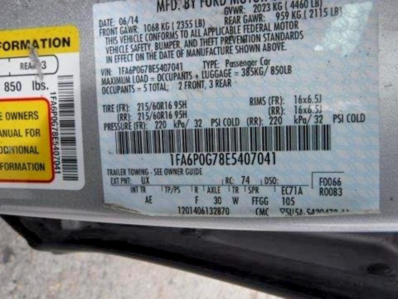 2014 FORD FUSION