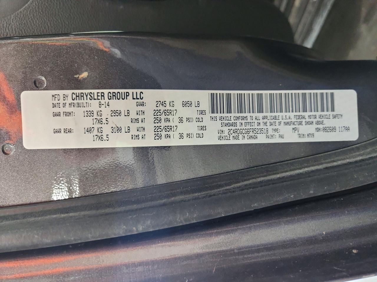 2015 DODGE GRAND CARAVAN
