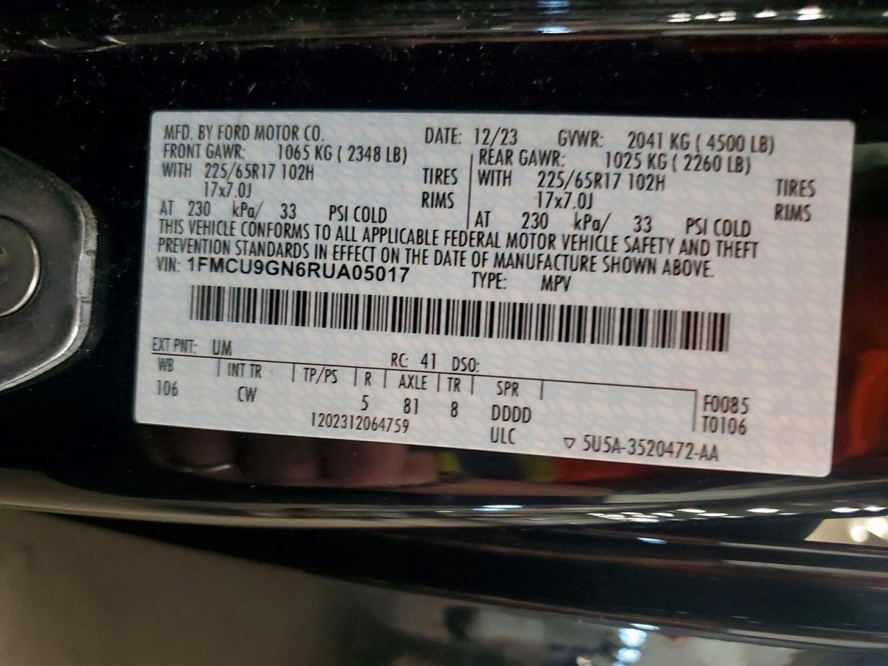 2024 FORD ESCAPE