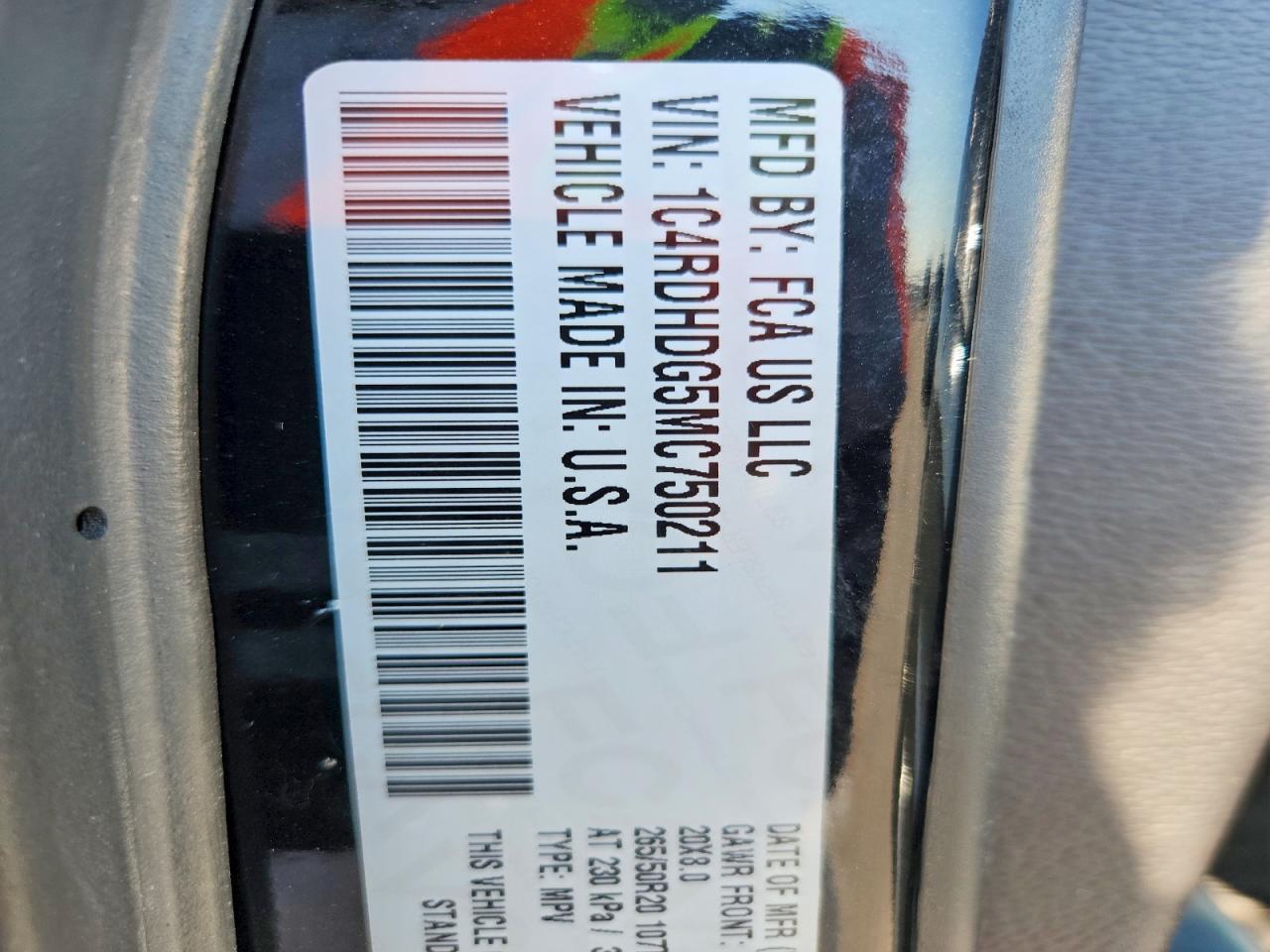 2021 DODGE DURANGO