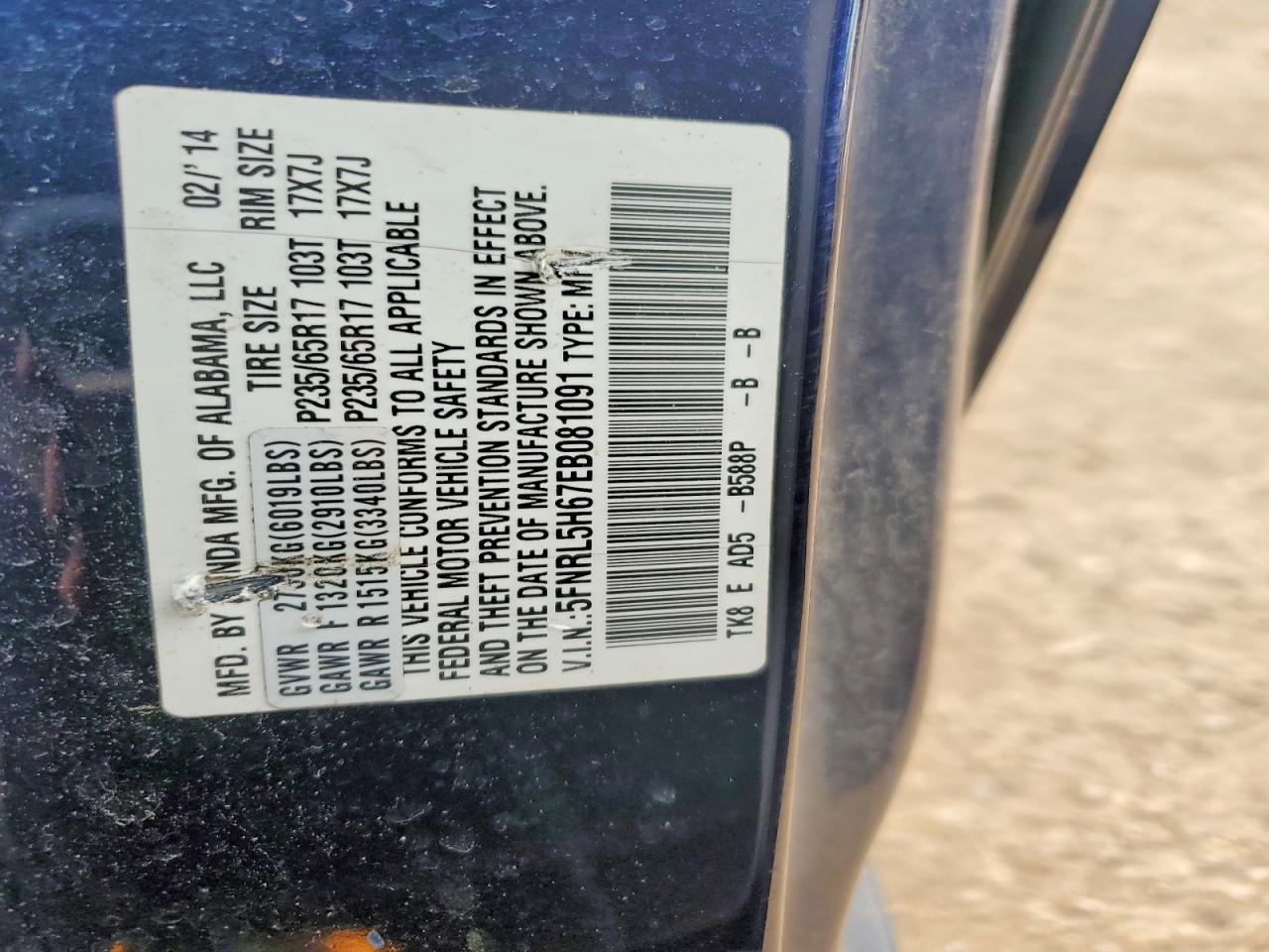 2014 HONDA ODYSSEY