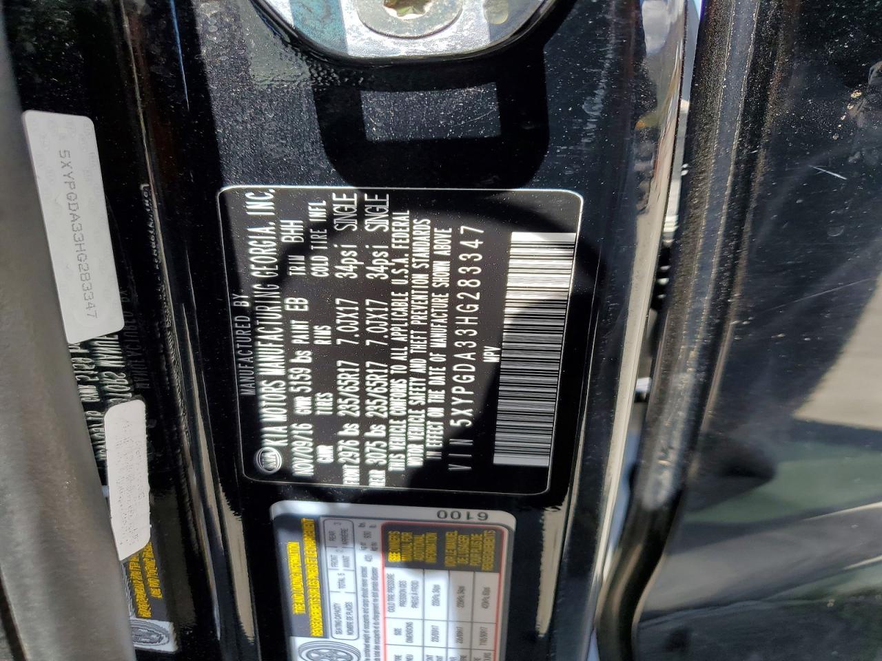 2017 KIA SORENTO