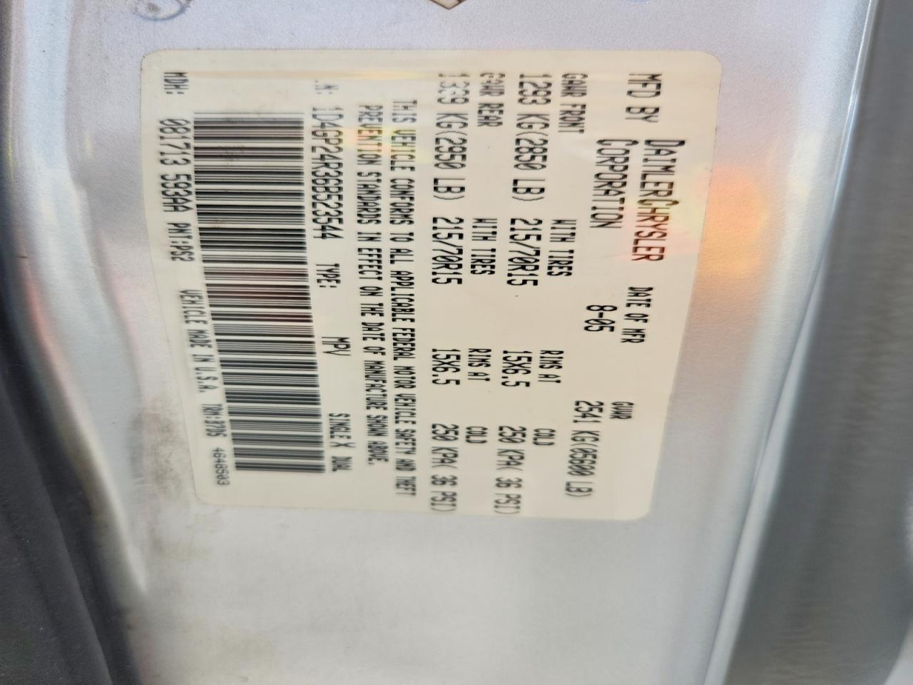 2006 DODGE GRAND CARAVAN
