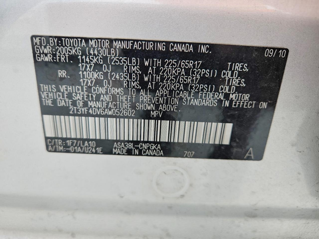 2010 TOYOTA RAV4