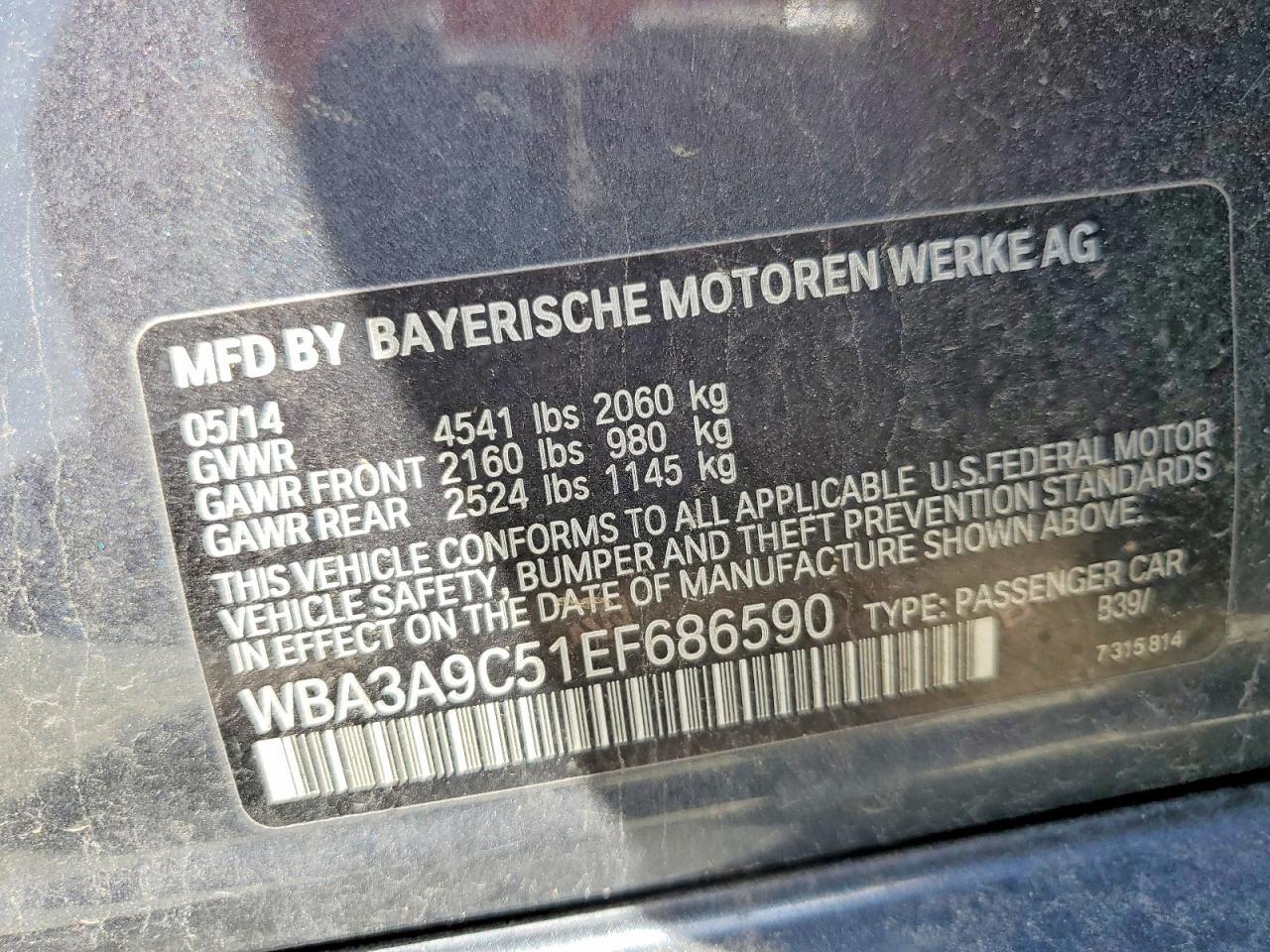 2014 BMW 3 SERIES