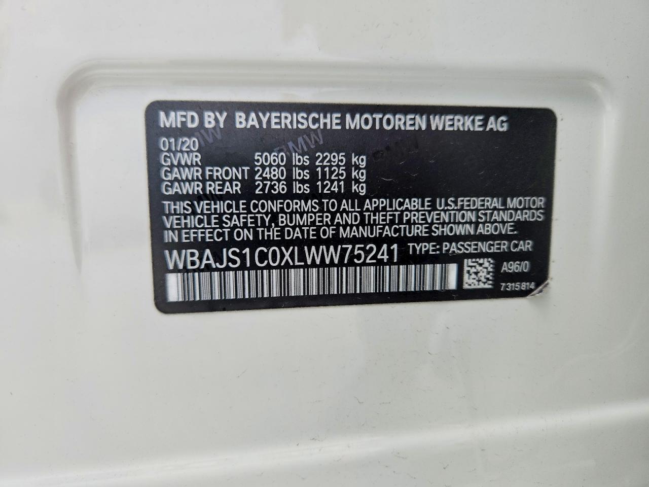 2020 BMW 5 series