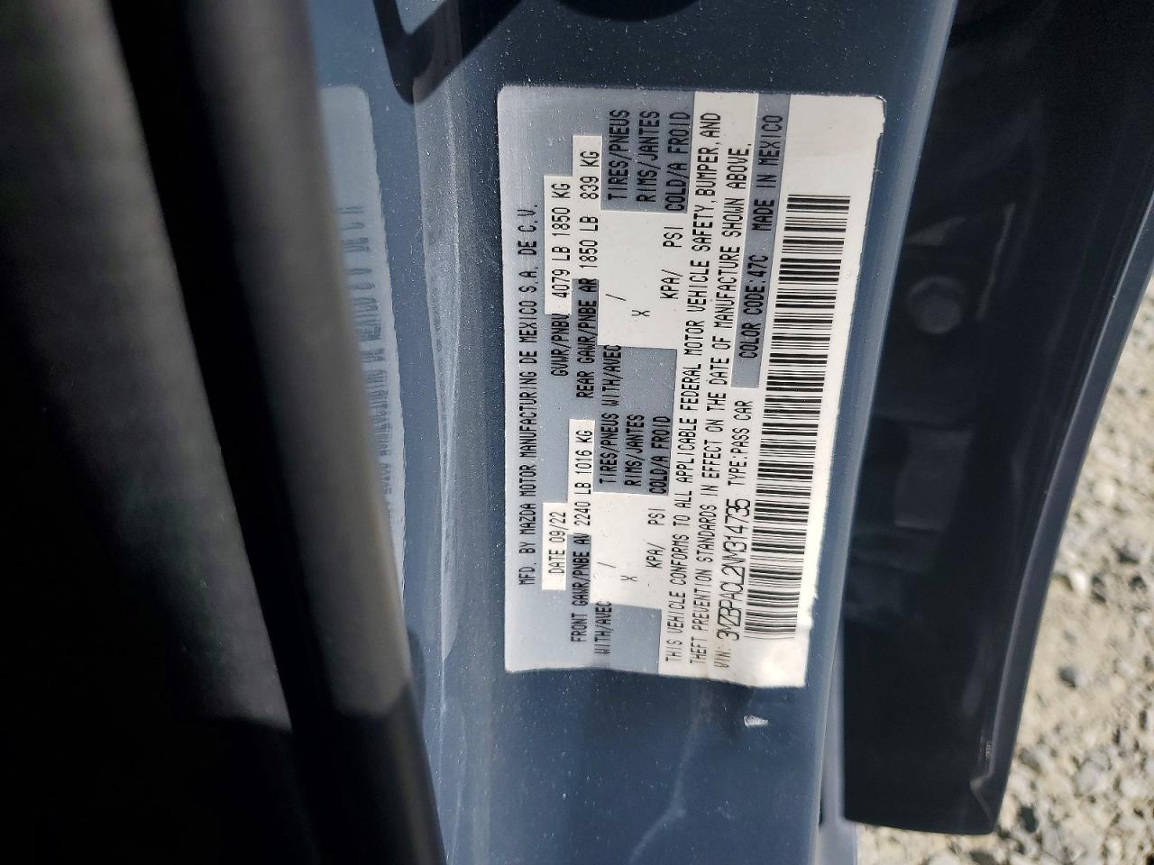 2022 MAZDA 3