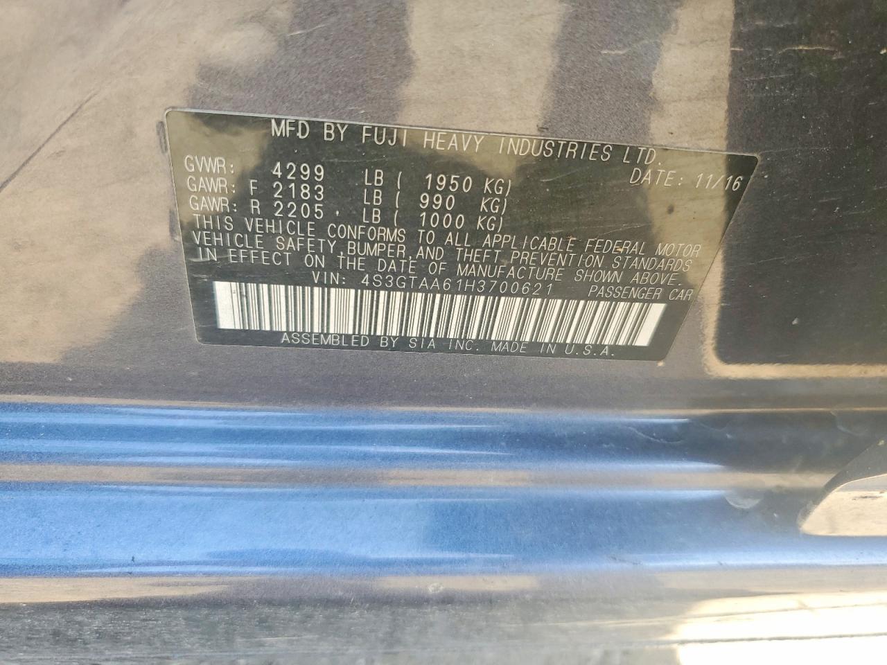 2017 SUBARU IMPREZA