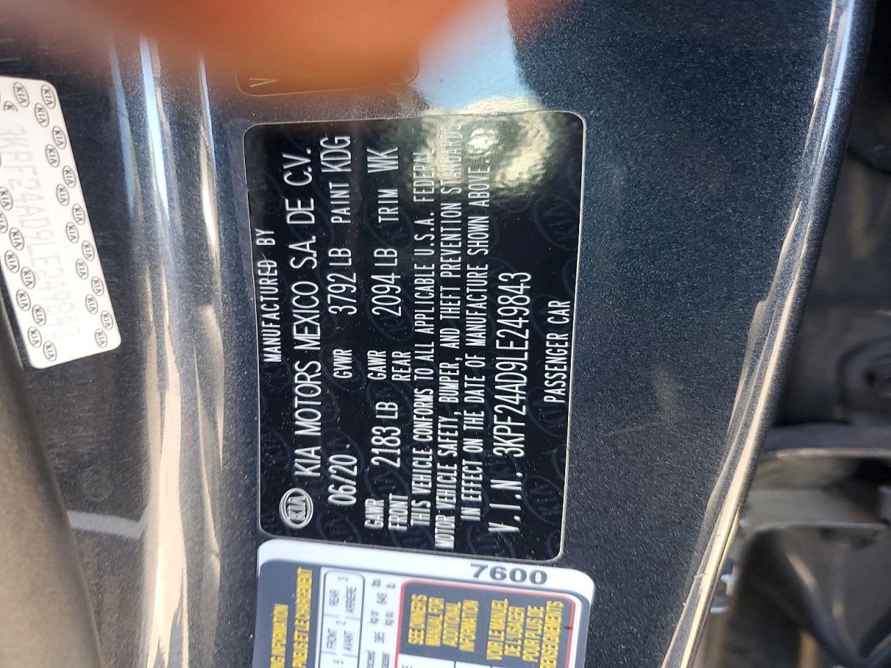 2020 KIA FORTE