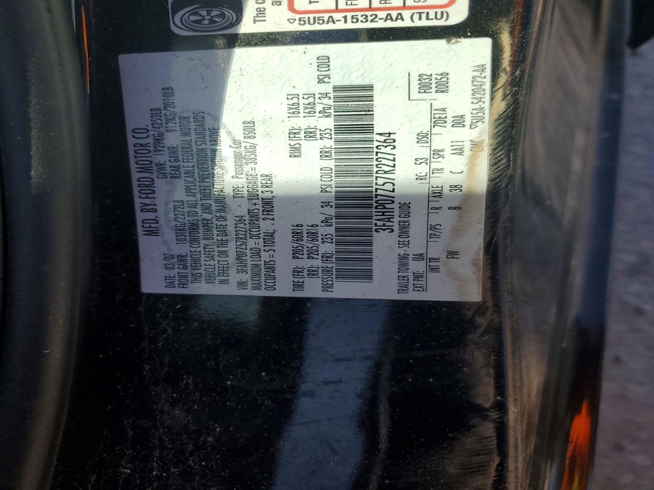2007 FORD FUSION