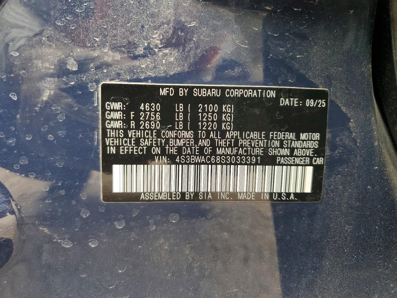 2025 SUBARU Legacy