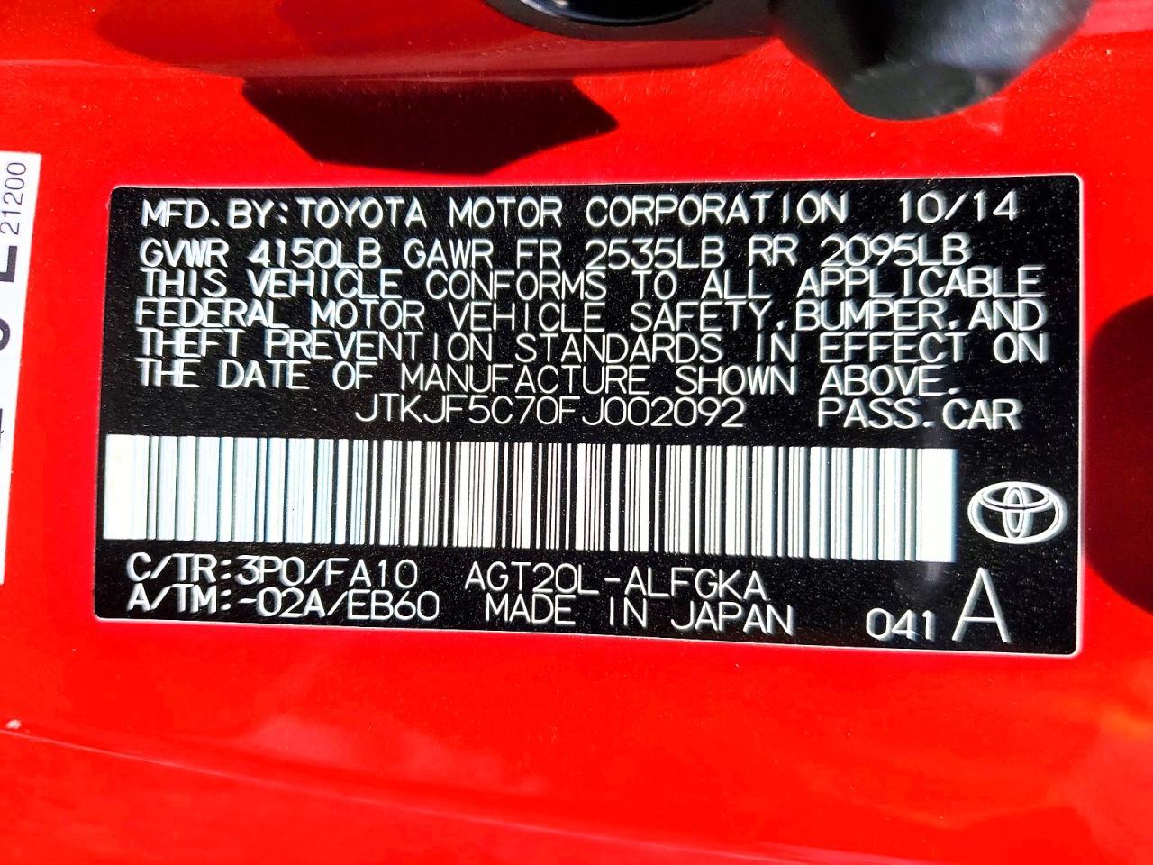 2015 SCION TC