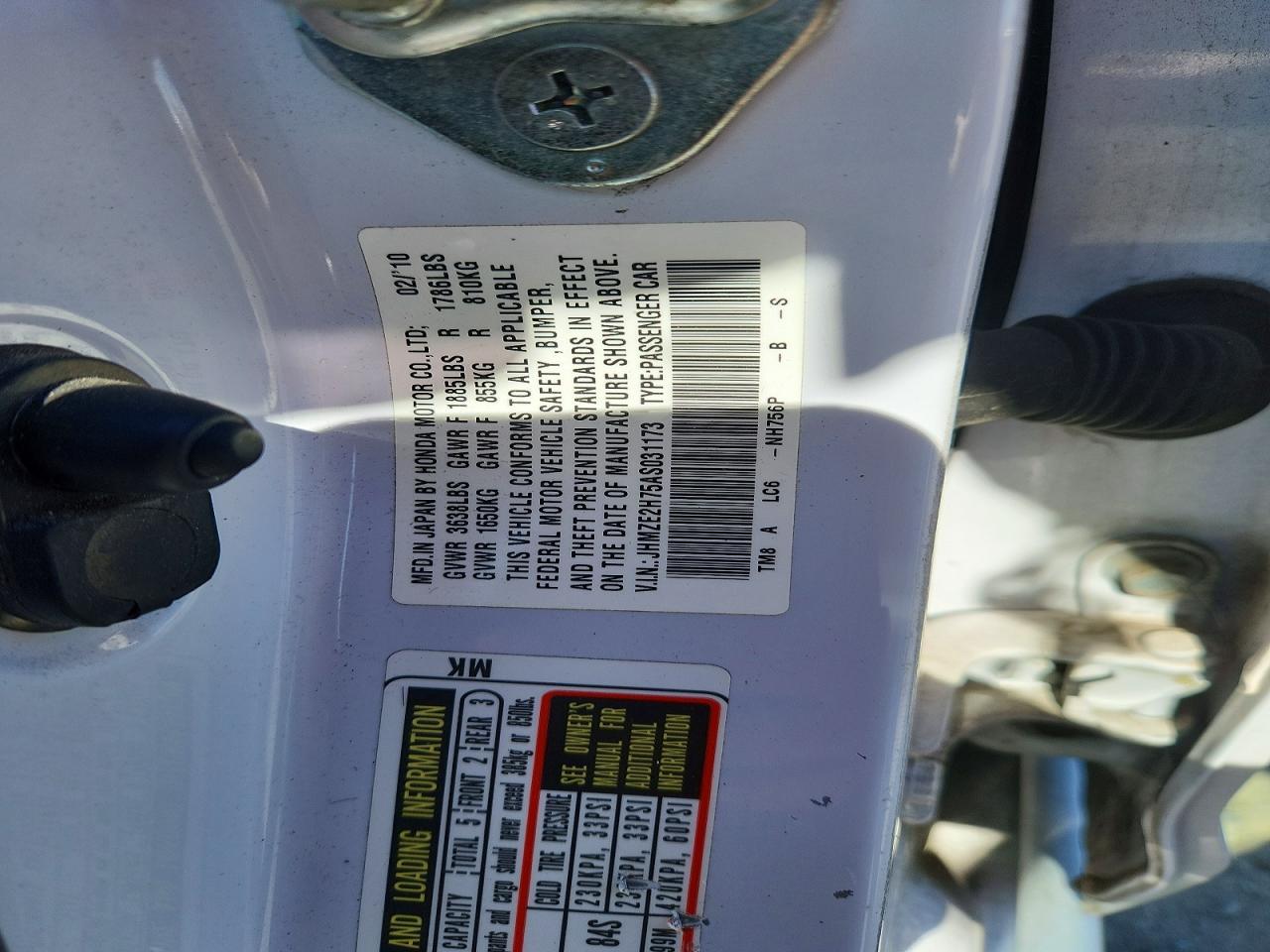 2010 HONDA Insight