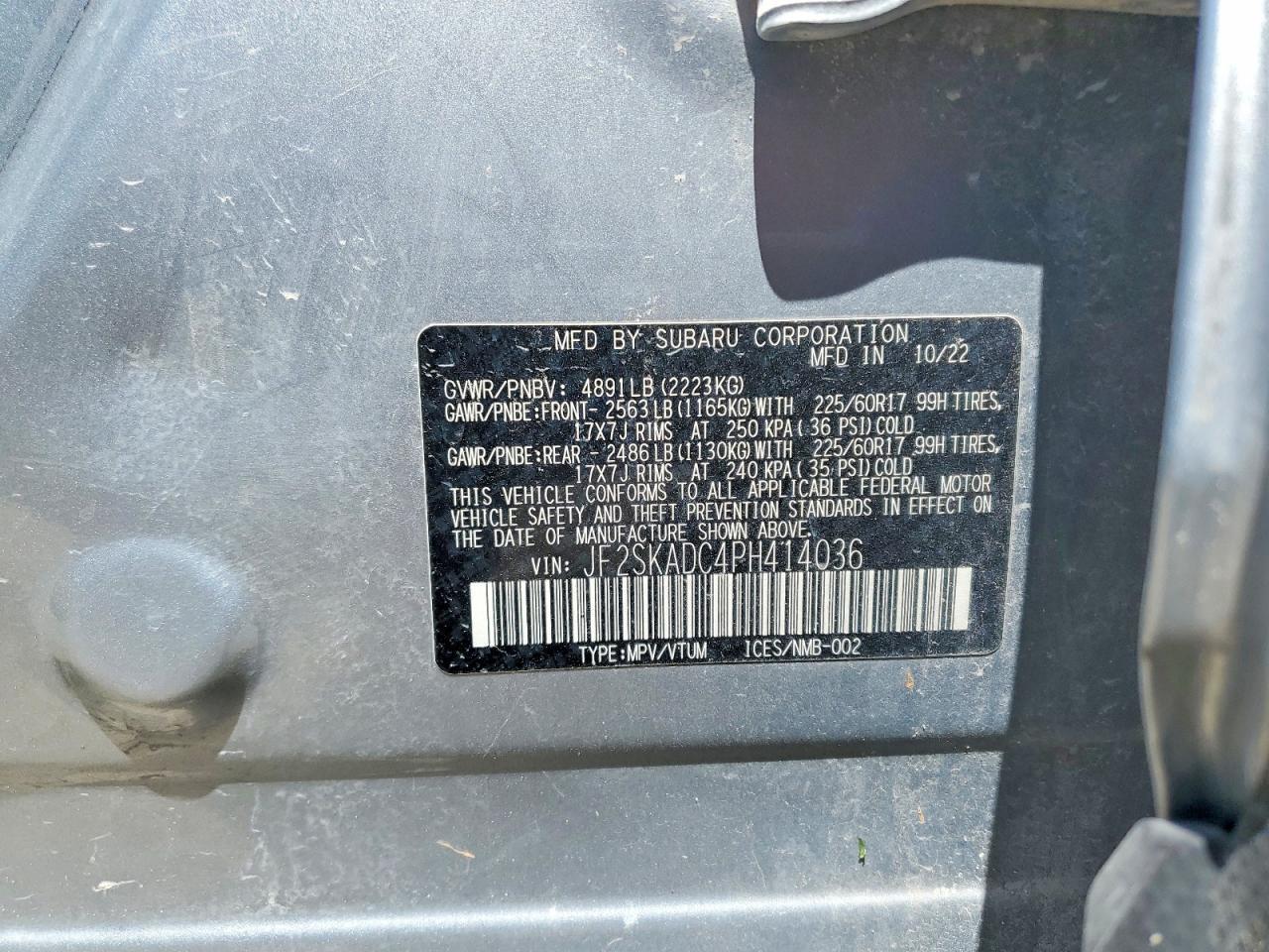 2023 SUBARU FORESTER