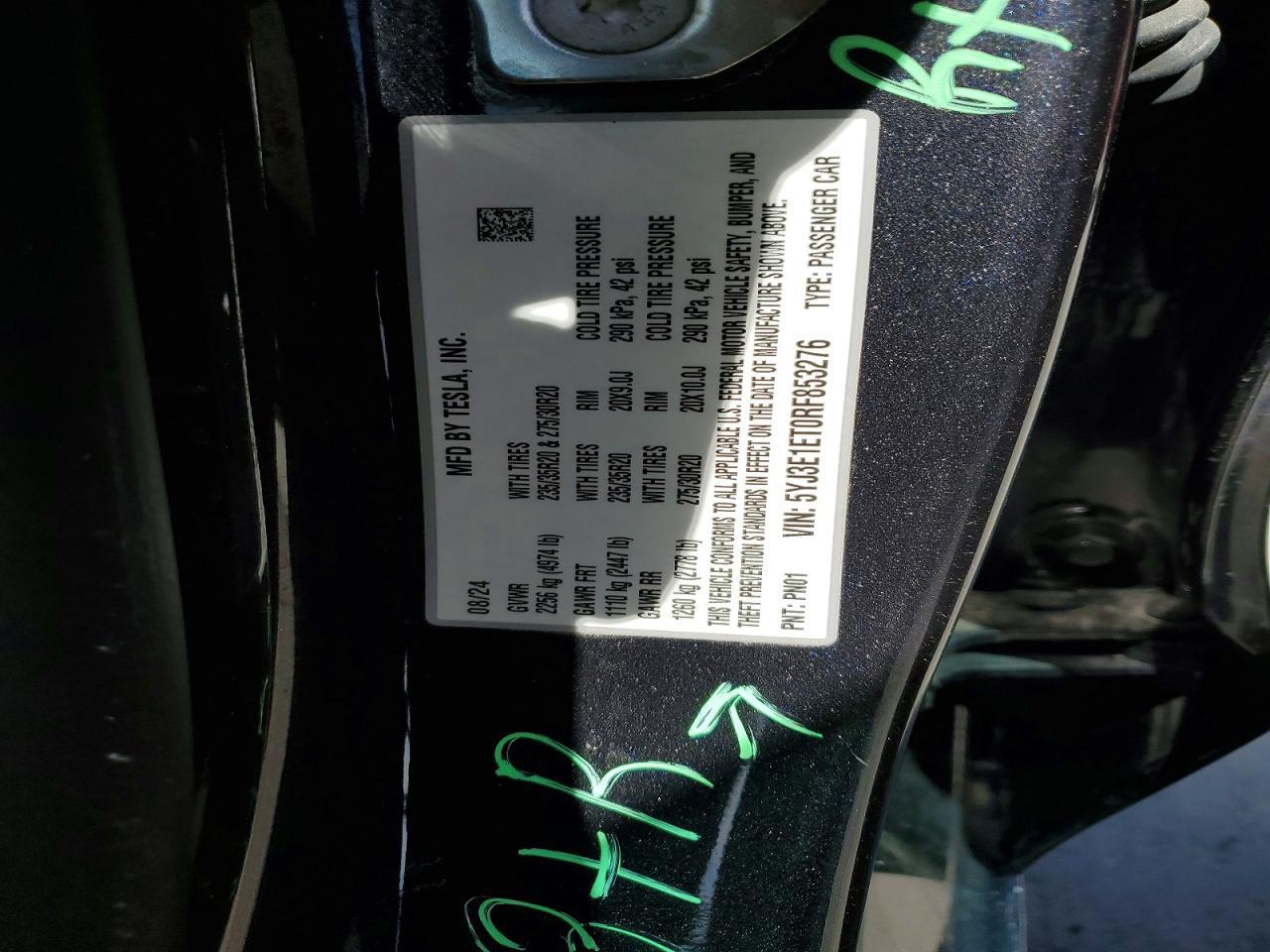 2024 TESLA MODEL 3