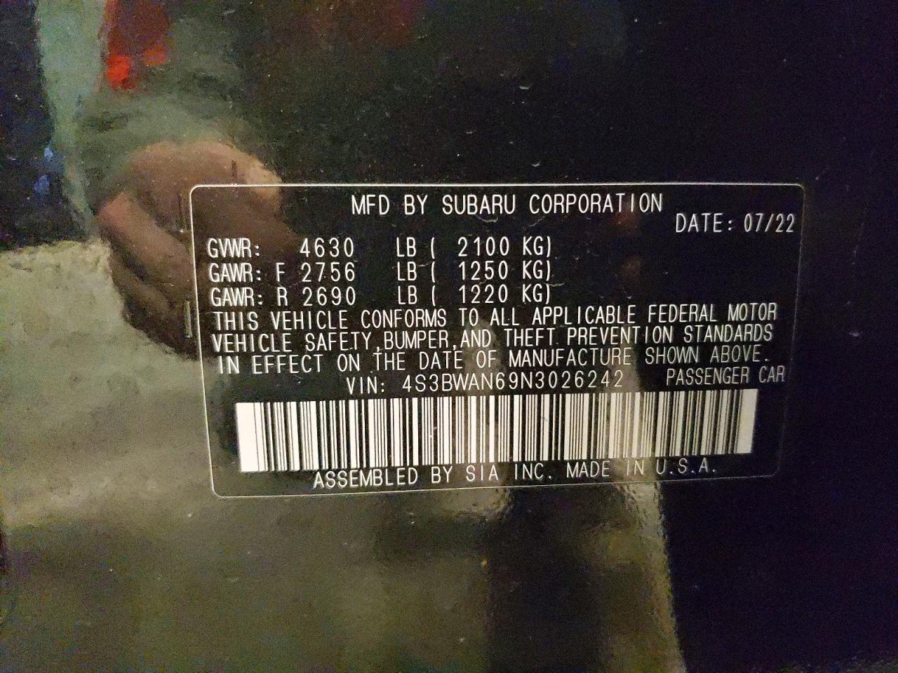 2022 SUBARU Legacy